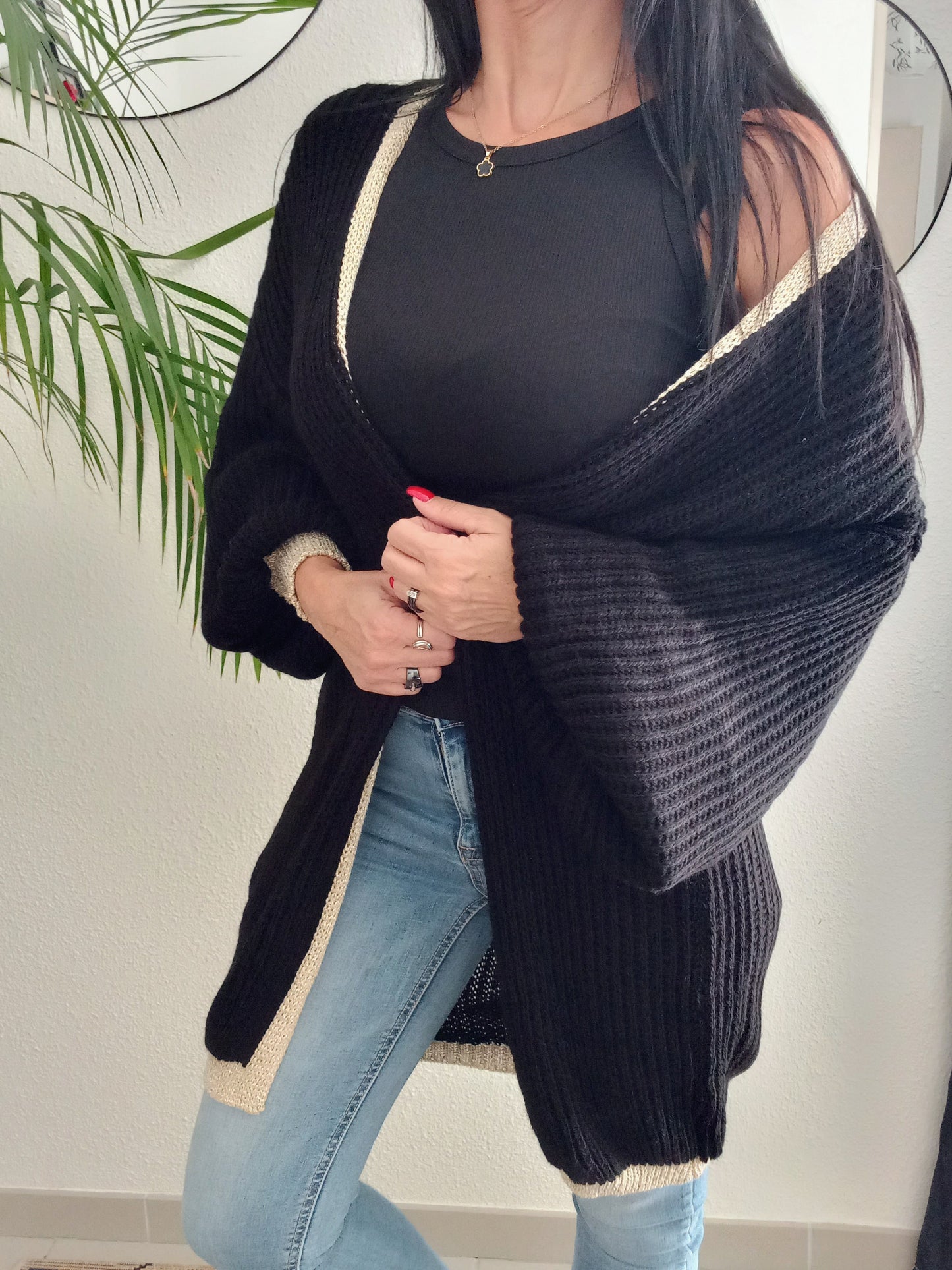 Gilet oversize noir
