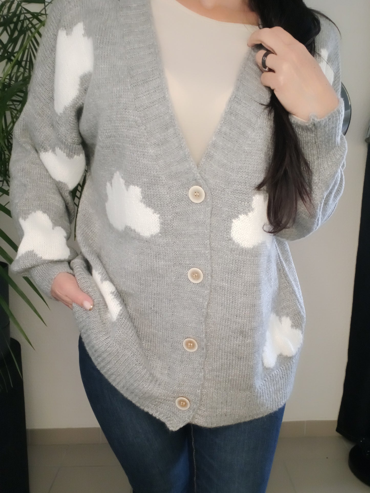 Gilet nuage gris