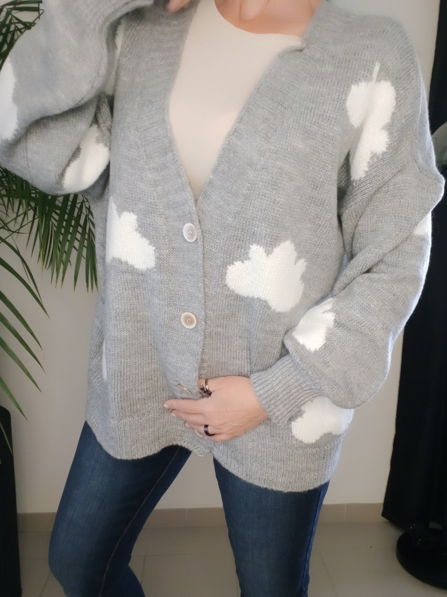 Gilet nuage gris
