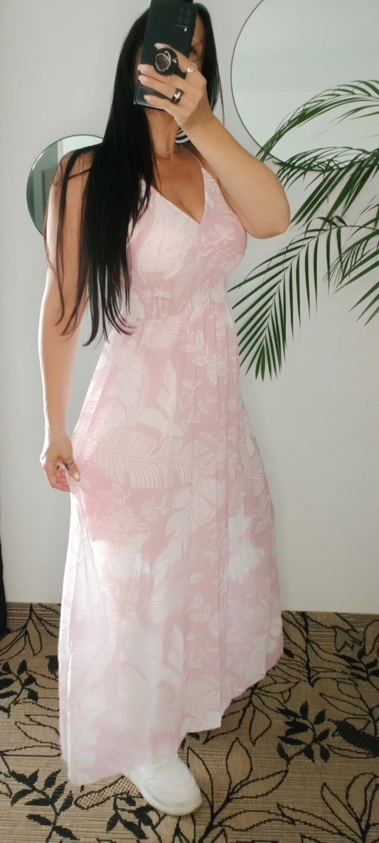 Robe longue à fleurs