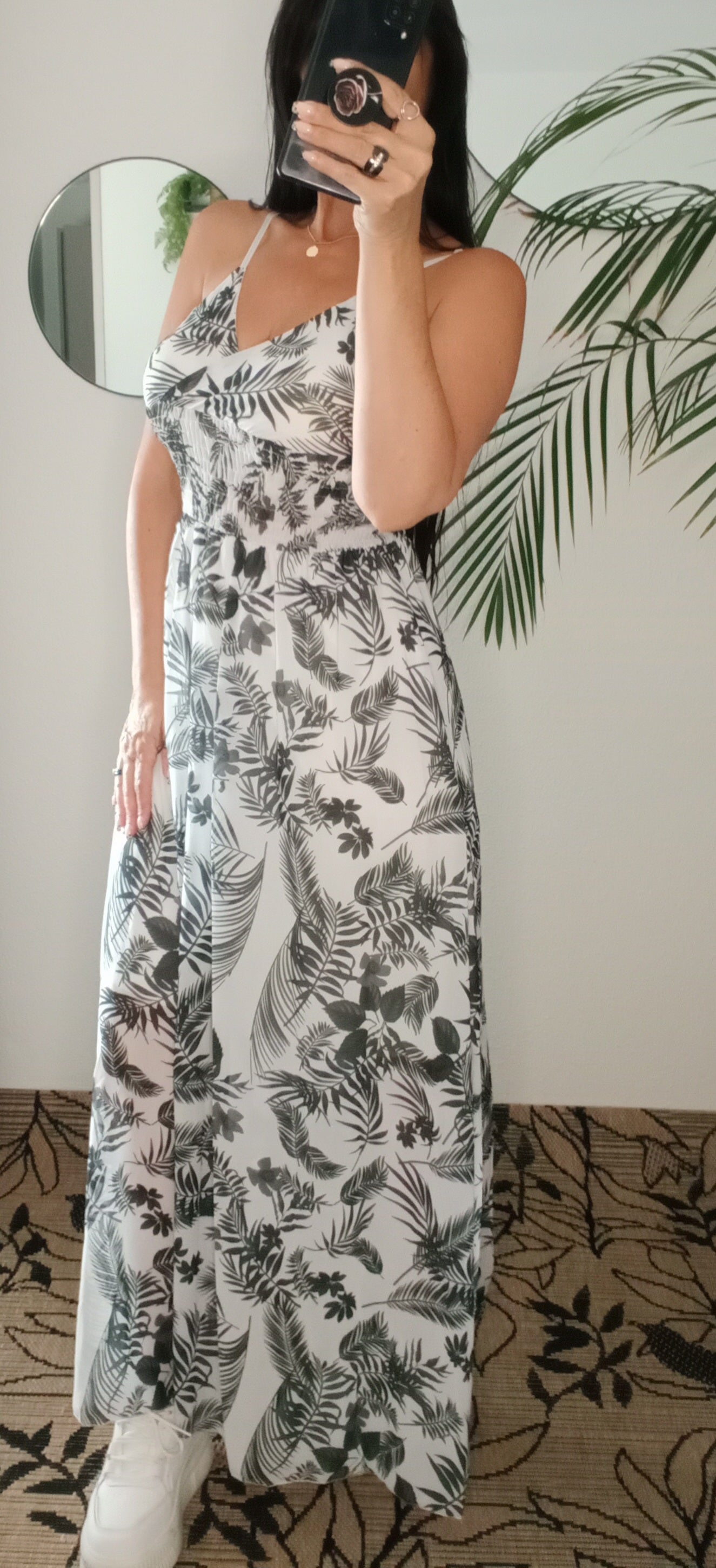 Robe longue à fleurs