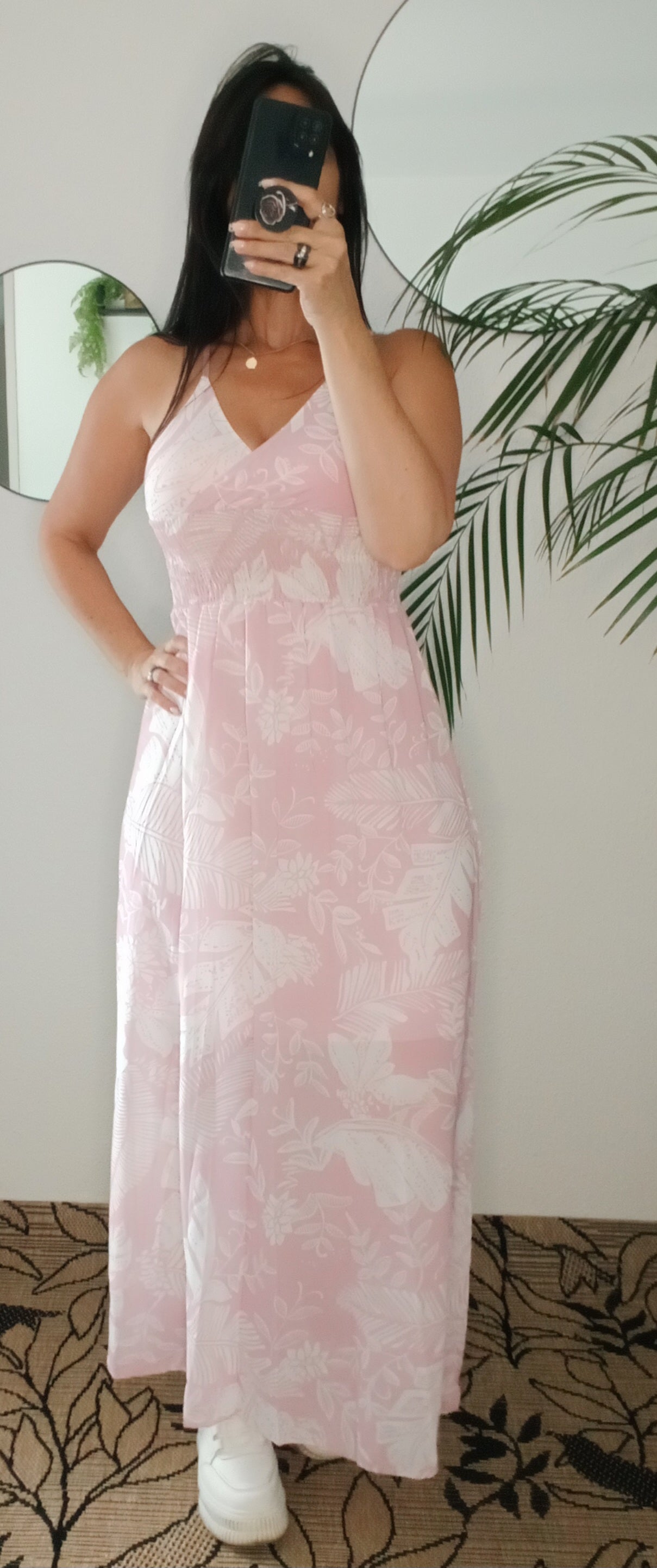 Robe longue à fleurs