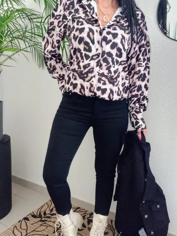 Chemise imprimée léopard - Chemise