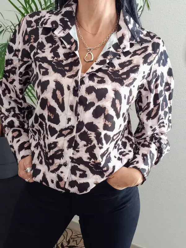 Chemise imprimée léopard - S - Chemise