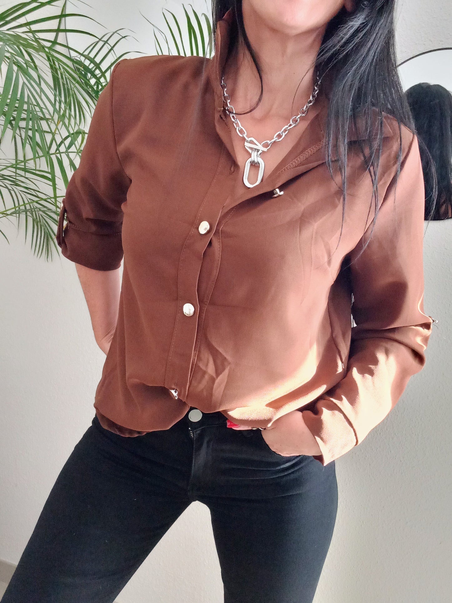 Chemise marron